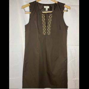 Ann Taylor Loft size 6 lined brown dress